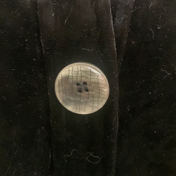 Black Velvet Button Front‎ Long Sleeve Collared Tunic Jacket Size 2X - Picture 5 of 8